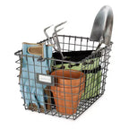 Petit panier de rangement en fil métallique marron