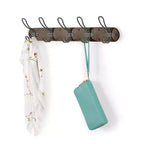 Porte-manteau mural en bois à 5 crochets pour entrée