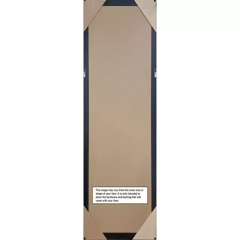 Miroir de porte pleine longueur non biseauté 18"x52" avec cadre en bois recyclé sarcelle/gris