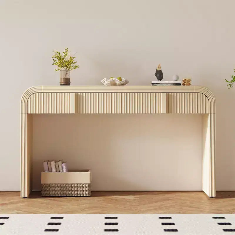 Console moderne brillante de 55 po avec 2 tiroirs