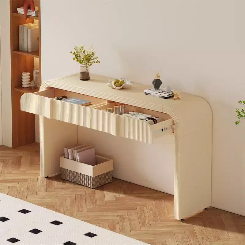 Console moderne brillante de 55 po avec 2 tiroirs