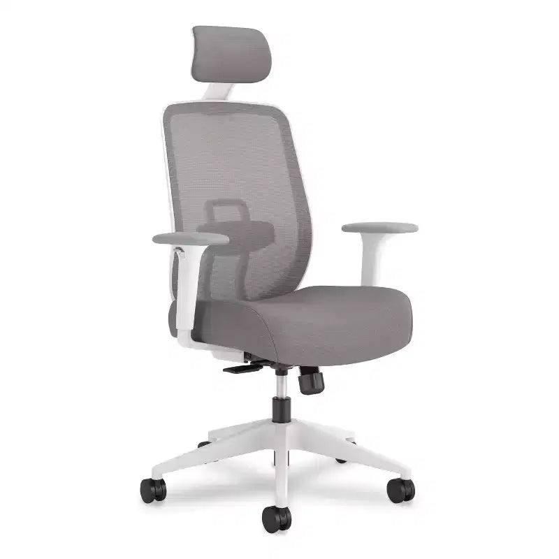 HON Altern Mesh Back Task Chair, 17.95 to 21.1 Seat Height, Gray Seat, Gray/White Back, White Base