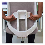 Chaise de bureau dossier maille réglable en hauteur gris/blanc