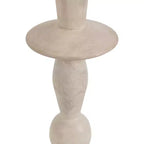 Table d'appoint ronde en bois de manguier 9"x22" style bohème blanc