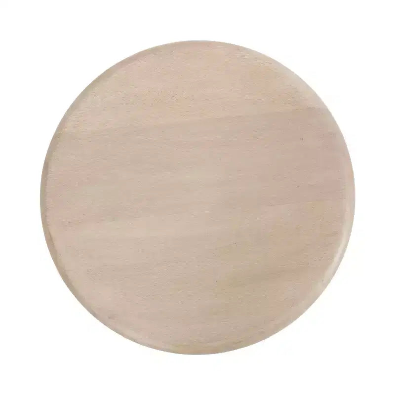 Table d'appoint ronde en bois de manguier 9"x22" style bohème blanc