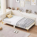 Costway Twin/Full Size Upholstered Daybed Rivet-Tufted Platform Bed with Metal Legs