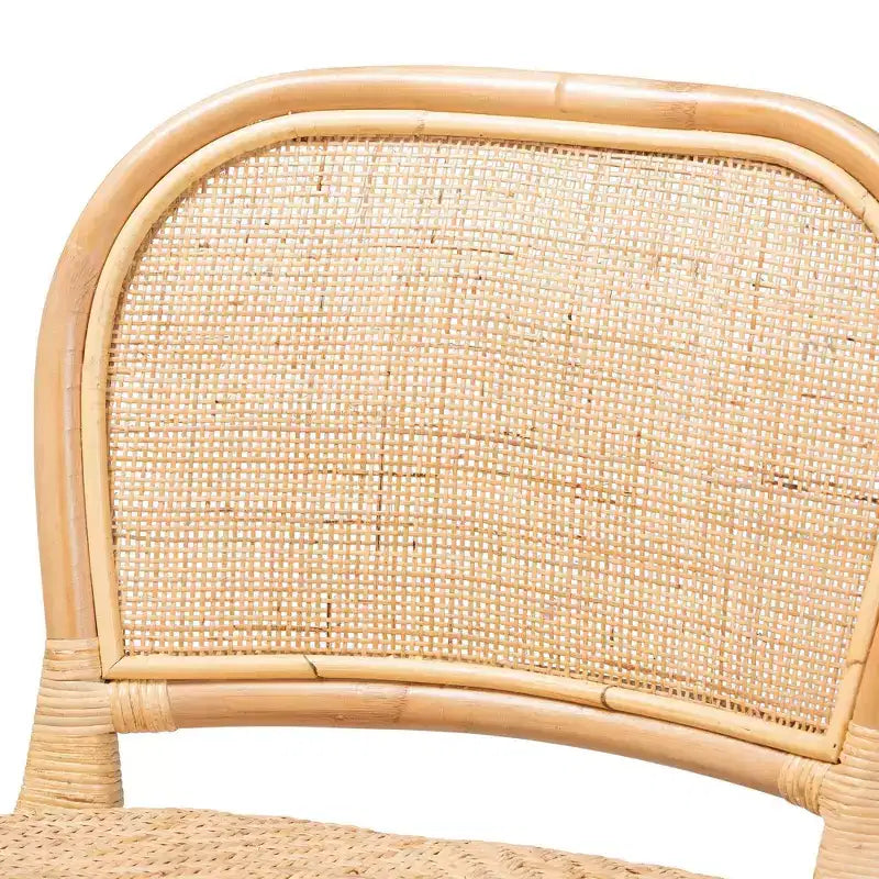 Tabouret de bar en rotin hauteur comptoir marron naturel – Hauteur fixe, aucun assemblage requis
