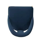 Chaise de salle à manger moderne en velours bleu nuit – Bois d'orme, pointes dorées, aucun assemblage requis