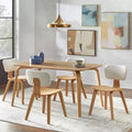 Table à manger rectangulaire Chêne clair naturel Milieu du siècle moderne