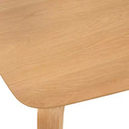 Table à manger rectangulaire Chêne clair naturel Milieu du siècle moderne