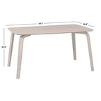 Table à manger rectangulaire Chêne clair naturel Milieu du siècle moderne