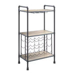 26" Brantley Wine Rack Antique Oak and Sandy Gray Finish - Acme Furniture