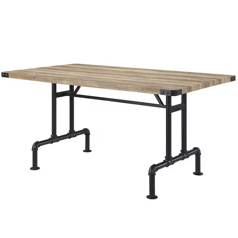 Edina 64" Dining Tables Oak and Sandy Black - Acme Furniture