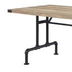 Table de salle à manger 64 po chêne et noir sablé