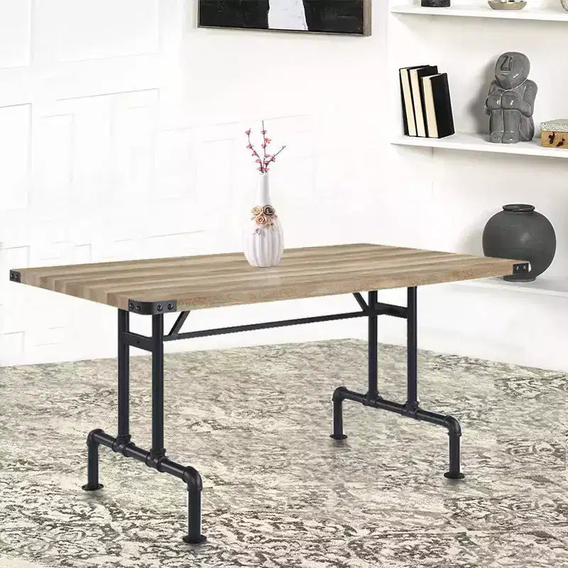 Table de salle à manger 64 po chêne et noir sablé