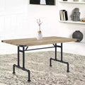 Table de salle à manger 64 po chêne et noir sablé