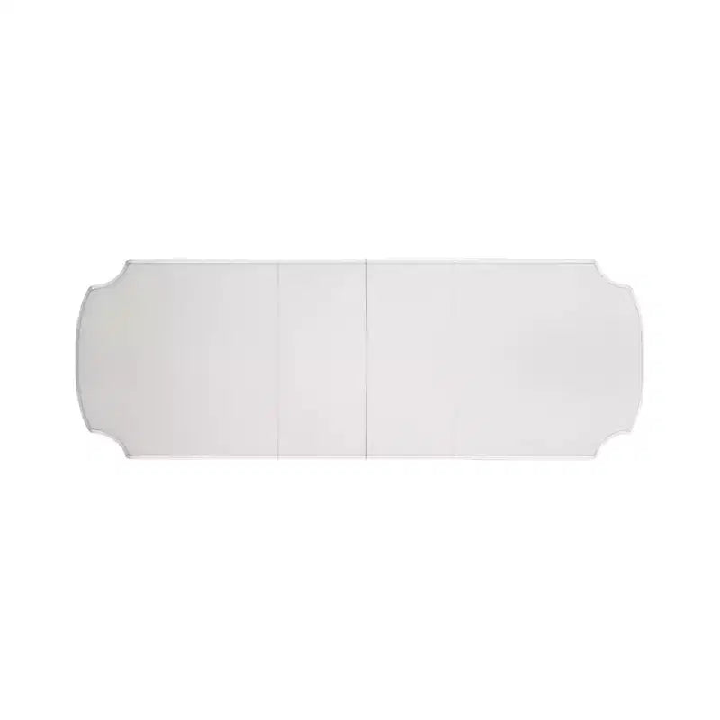 Table de salle à manger classique à double piédestal de 345 cm, finition perle antique – 10 places