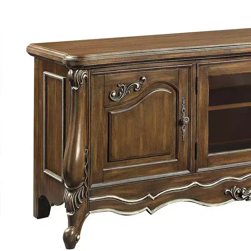 Meuble TV et console de 75 po, fini chêne antique