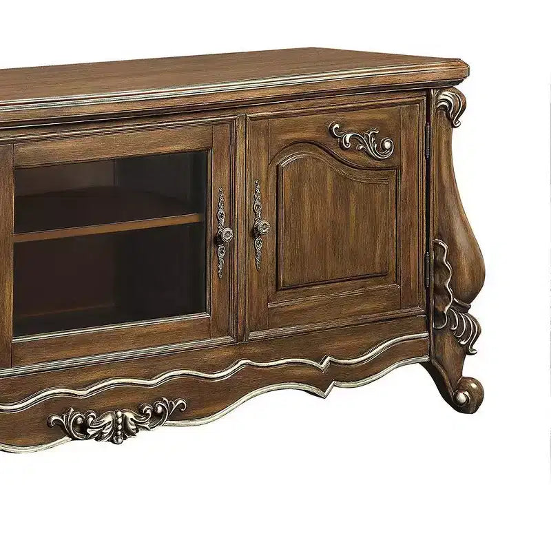 Meuble TV et console de 75 po, fini chêne antique