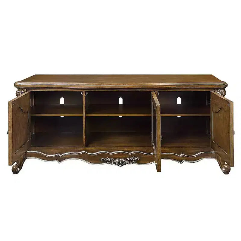 Meuble TV et console de 75 po, fini chêne antique