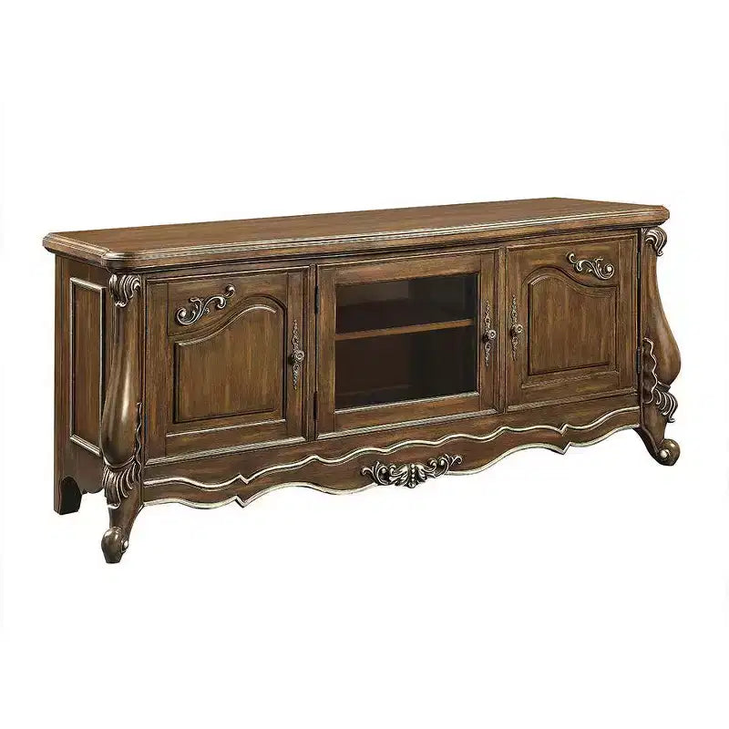 Meuble TV et console de 75 po, fini chêne antique
