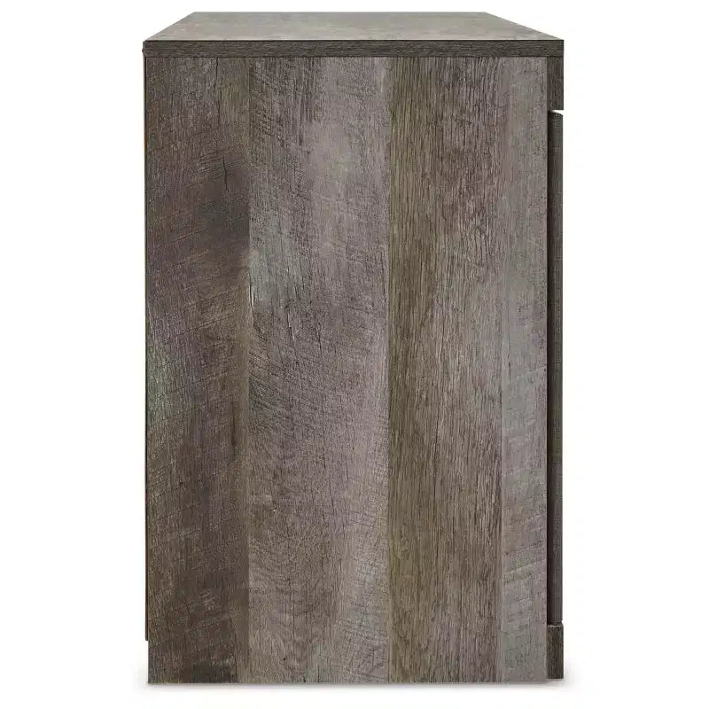 Meuble TV rustique de 152 cm pour téléviseurs jusqu'à 65 po marron/beige avec gestion des câbles