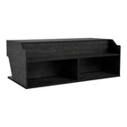 Table basse relevable de 44" avec rangement Chêne noir recyclé