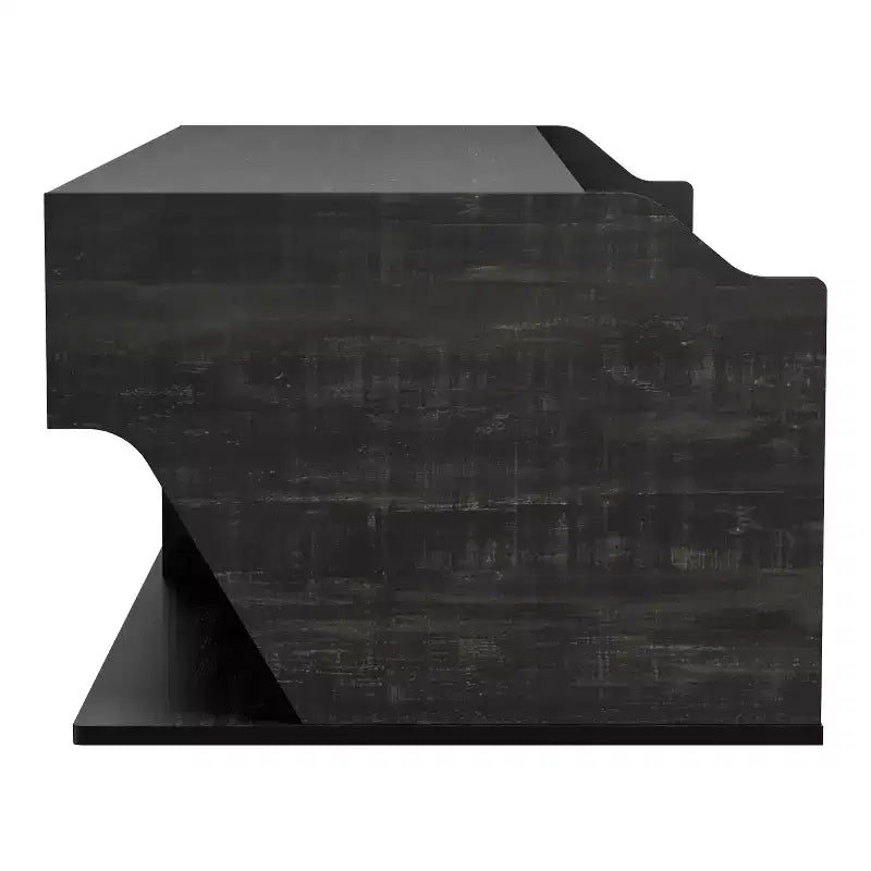 Table basse relevable de 44" avec rangement Chêne noir recyclé