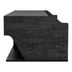 Table basse relevable de 44" avec rangement Chêne noir recyclé