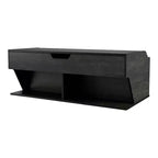 Table basse relevable de 44" avec rangement Chêne noir recyclé