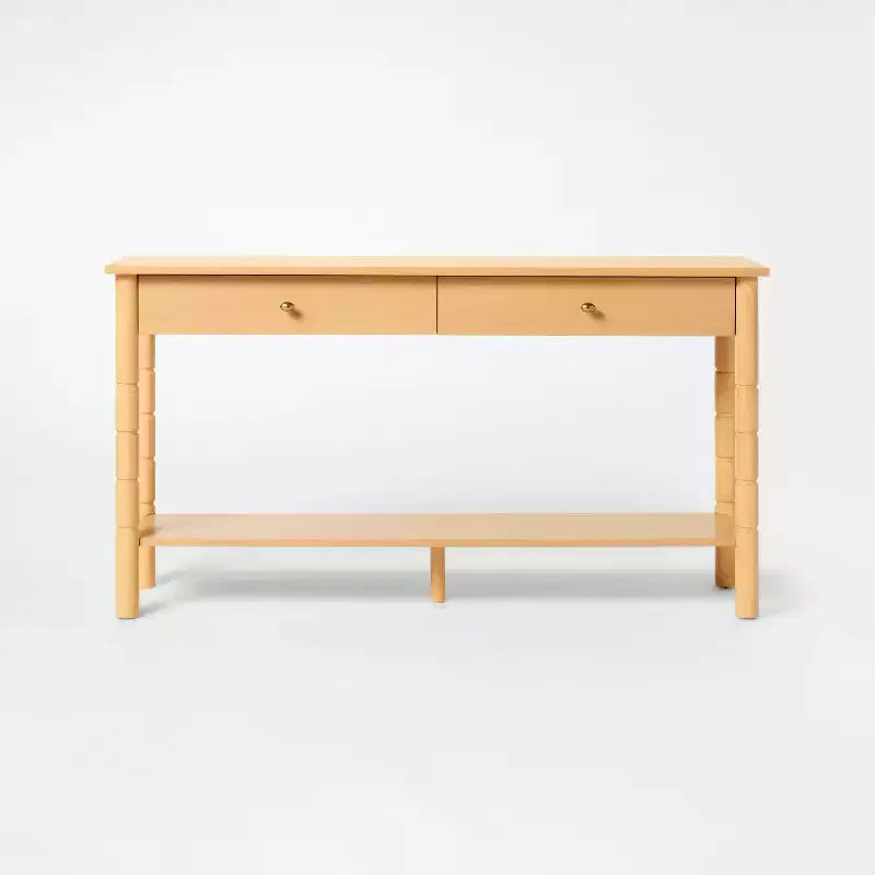 Console moderne en bois de 60 po avec tiroir marron