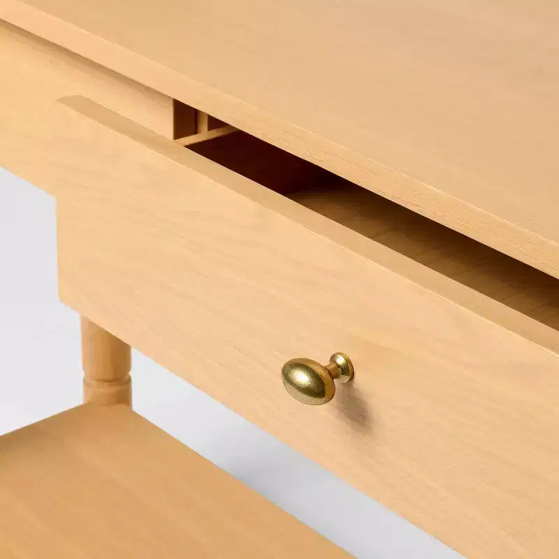 Console moderne en bois de 60 po avec tiroir marron
