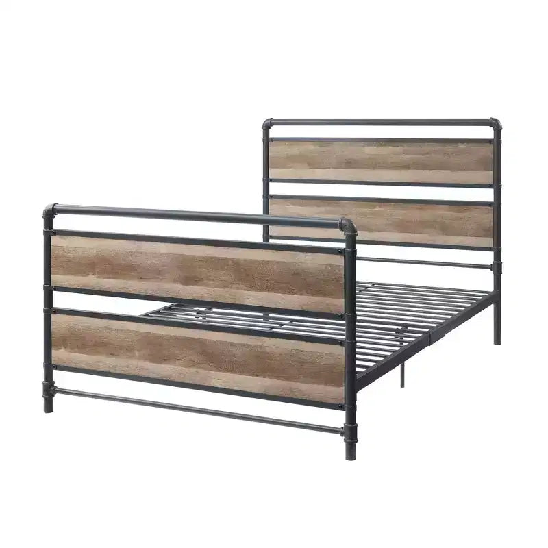 Brantley 78" Full Bed Antique Oak and Sandy Gray - Acme Furniture