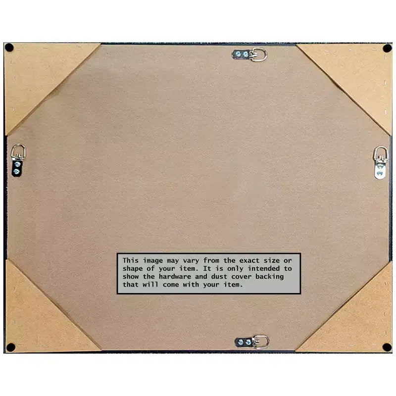Miroir mural de salle de bain non biseauté, cadre marron moyen 22,5x28,5"