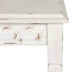 Table à thé carrée en bois 12x12x30" blanche