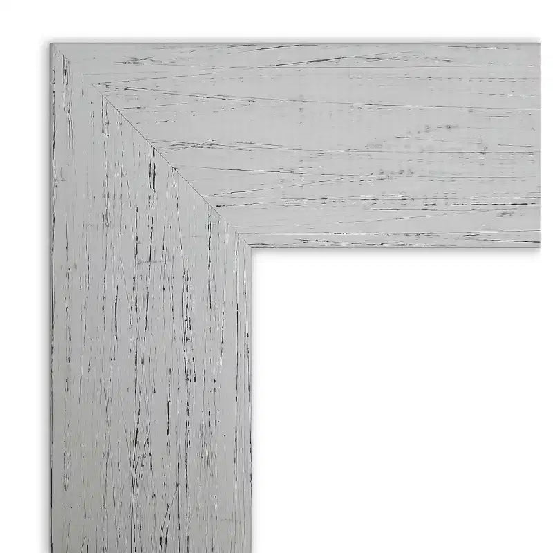 Petit miroir mural de salle de bain biseauté, encadrement en bois shiplap bleu marine
