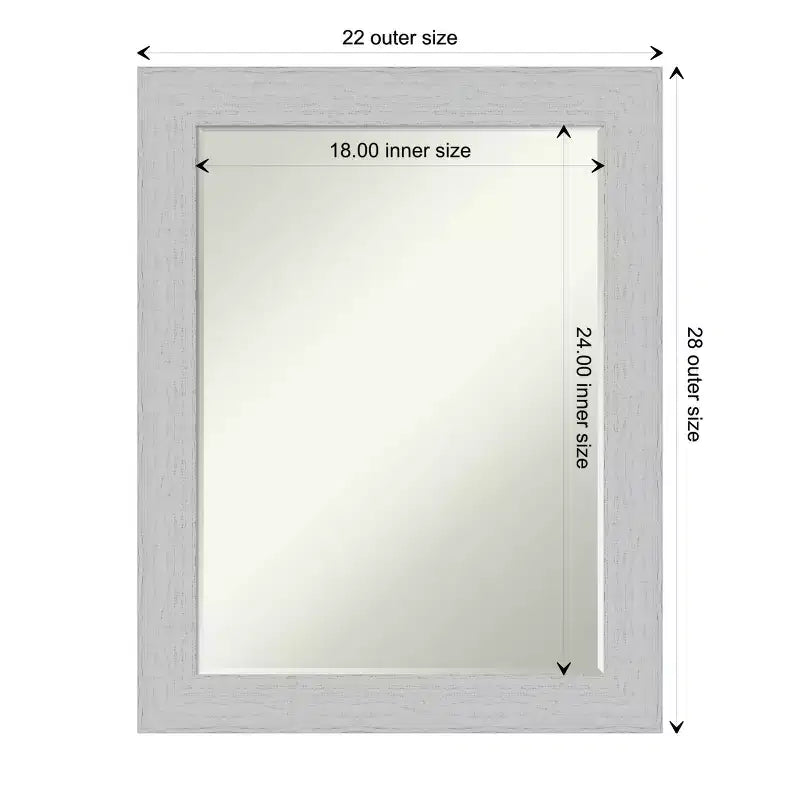 Petit miroir mural de salle de bain biseauté, encadrement en bois shiplap bleu marine