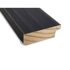 Petit miroir mural de salle de bain biseauté, encadrement en bois shiplap bleu marine