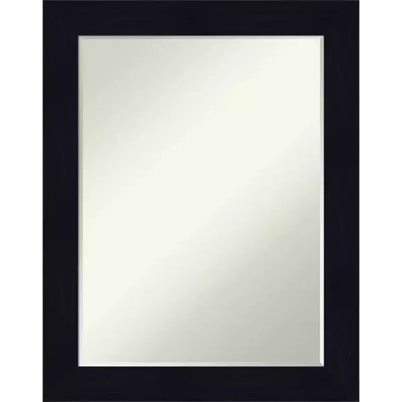 Amanti Art Shiplap Petite Bevel Wood Bathroom Wall Mirror