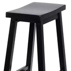 Tabouret de bar en bois sans dossier, 74 cm, noir (lot de 8)