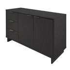 Buffet moderne 55 po à 3 tiroirs Blanc lustré