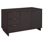 Buffet moderne 55 po à 3 tiroirs Blanc lustré