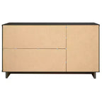 Buffet moderne 55 po à 3 tiroirs Blanc lustré