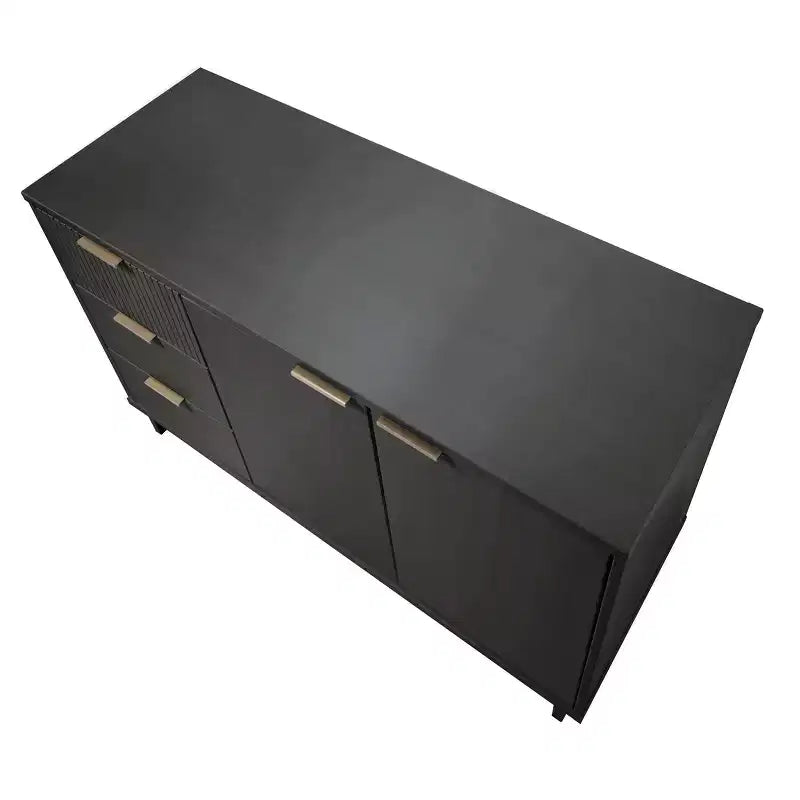 Buffet moderne 55 po à 3 tiroirs Blanc lustré
