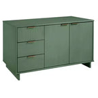 Buffet moderne 55 po à 3 tiroirs Blanc lustré