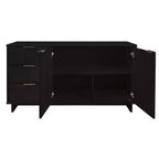 Buffet moderne 55 po à 3 tiroirs Blanc lustré