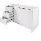 Buffet moderne 55 po à 3 tiroirs Blanc lustré