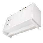 Buffet moderne 55 po à 3 tiroirs Blanc lustré