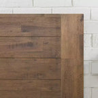 Cadre de lit plateforme en bois avec tête de lit marron