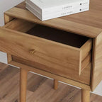 Table de chevet avec tiroir marron
